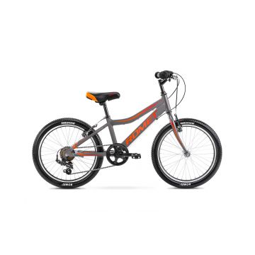 Bicicleta pentru copii Romet Rambler 20 Kid 1 S/10 Grafit/Rosu/Portocaliu 2021