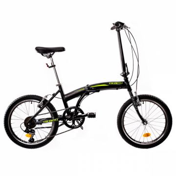 Bicicleta Pliabila Colinelli COL95, 20 inch, Negru, Schimbator Shimano Tourney, 6 Viteze, Cadru Aluminiu, Frane V - Brake