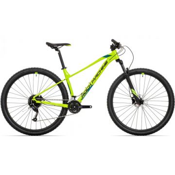 Bicicleta Rock Machine Torrent 20-29 29 Galben Fluo/Negru/Albastru Petrol L-19