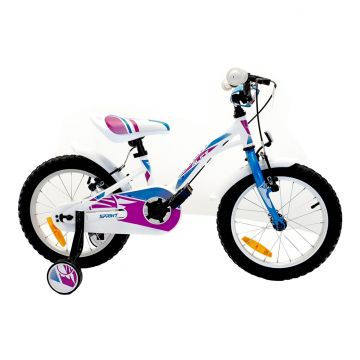 Bicicleta Sprint Alice 16 1SP Alb Lucios/Albastru