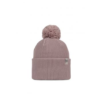 Caciula  tricotata - culoare renvi rosewood roz - pentru adulti - marime universala