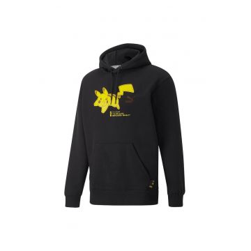 Hanorac cu imprimeu grafic - Negru
