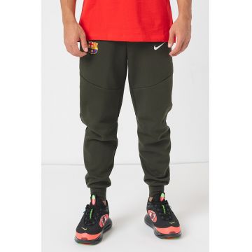 Pantaloni cu talie medie pentru fotbal FC Barcelona - Verde padure