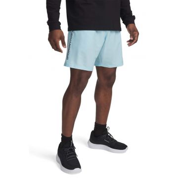 Pantaloni scurti cu logo lateral - pentru fitness Wordmark - Albastru pastel