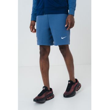 Pantaloni scurti cu talie elastica pentru fotbal - Albastru inchis