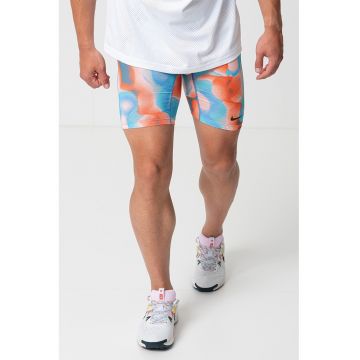 Pantaloni scurti cu tehnologie Dri-FIT - pentru fitness Pro - Portocaliu/Turcoaz/Roz somon