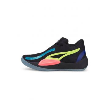 Pantofi mid-high pentru baschet Rise Nitro Sun - Negru/Verde neon/Roz