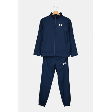 Trening cu fermoar si logo - pentru fitness Knit - Alb/Bleumarin