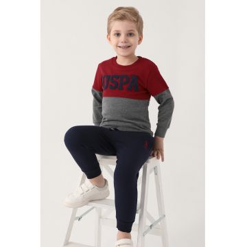 Trening cu logo - 2 piese - Gri/Rosu inchis/Bleumarin