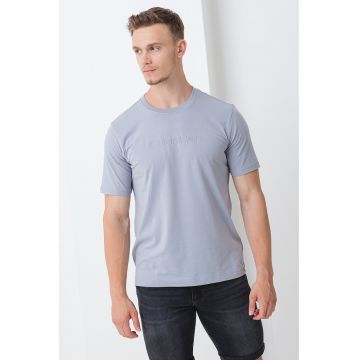 Tricou cu decolteu la baza gatului pentru antrenament - Albastru prafuit