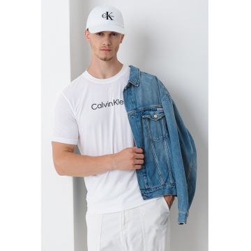 Tricou cu decolteu la baza gatului pentru antrenament - Negru/Alb optic