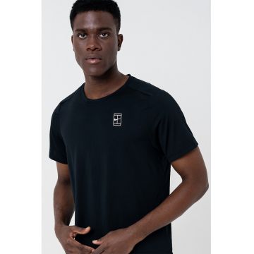 Tricou cu decolteu rotund - pentru tenis - Negru