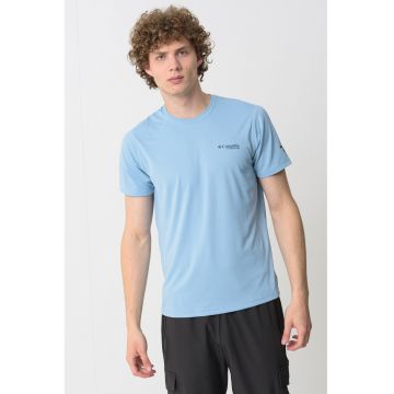 Tricou cu decolteu rotund pentru trekking si drumetii Summit Valley - Albastru deschis