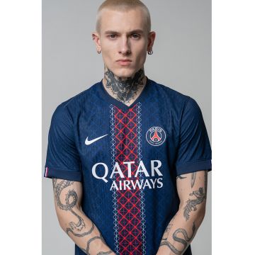 Tricou cu Dri FIt pentru fotbal Paris Saint-Germain - Alb/Bleumarin