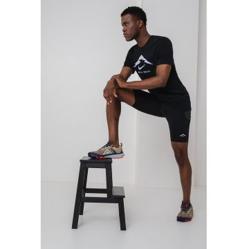 Tricou cu tehnologie Dri-FIT - pentru alergare - Alb/Negru