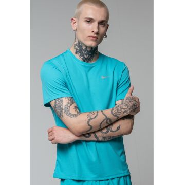 Tricou cu tehnologie Dri-Fit - pentru alergare Miler - Turcoaz/Gri inchis