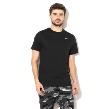 Tricou cu tehnologie Dri-FIT si decolteu la baza gatului - pentru fitness - Alb/Negru