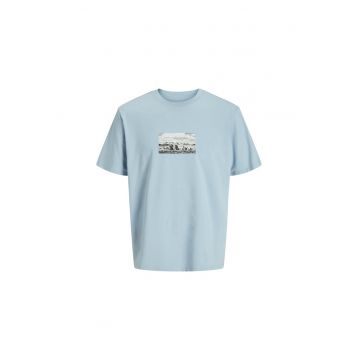 Tricou JACK &JONES Pacer Photo Branding 40370 - Albastru deschis