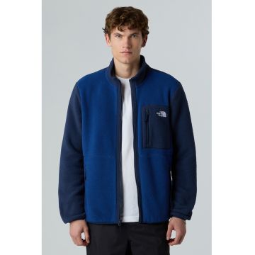 Bluza de trening cu fermoar pentru drumetii Yumiori - Albastru royal/Bleumarin