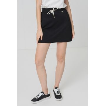 Fusta mini cu snur in talie - Negru