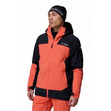Geaca cu gluga - pentru schi Cirque Bowl - Negru/Portocaliu mandarina