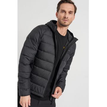 Geaca cu umplutura de puf pentru drumetii Ather - Negru