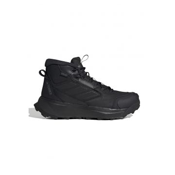 Ghete de piele si material textil pentru drumetii Terrex - Negru stins