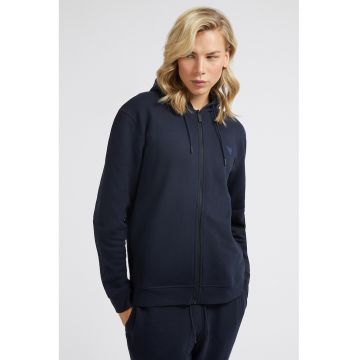 Hanorac cu fermoar. pentru fitness - Bleumarin
