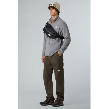 Hanorac din material fleece cu fermoar si buzunare pentru trekking Glacier - Gri