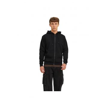 Hanorac JACK &JONES Bradley Sweat Zip Hood 48674 - Negru