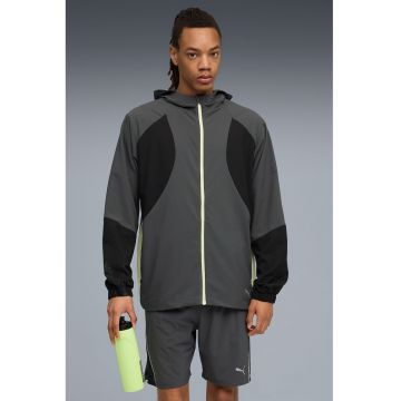 Jacheta cu gluga - pentru alergare Uktrawave - Negru/Galben pal/Gri inchis