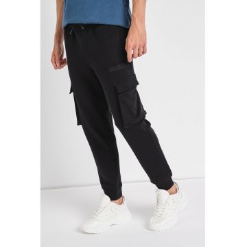 Pantaloni cargo din amestec de bumbac - pentru antrenament - Negru