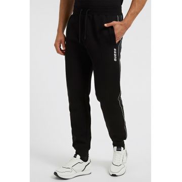 Pantaloni cu insertii logo - pentru fitness - Negru