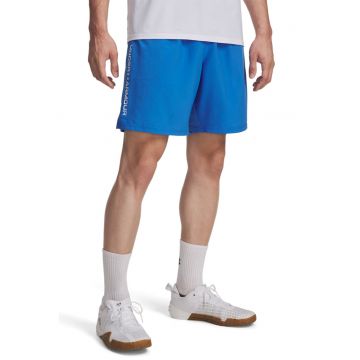 Pantaloni scurti cu logo lateral - pentru fitness Wordmark - Albastru royal