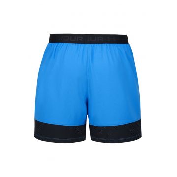 Pantaloni scurti slim fit pentru fitness Vanish - Negru/Albastru deschis