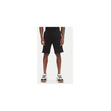 Pantaloni scurti sport barbati  251BF017F459 - Bumbac/Elastan - Negru