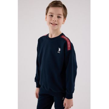 Set de bluza de trening si pantaloni de trening - 2 piese - Rosu/Alb/Bleumarin