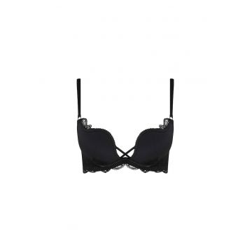 Sutien push-up Claudia  Bumbac - Negru