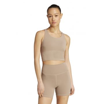 Top crop pentru antrenament - Maro nisip