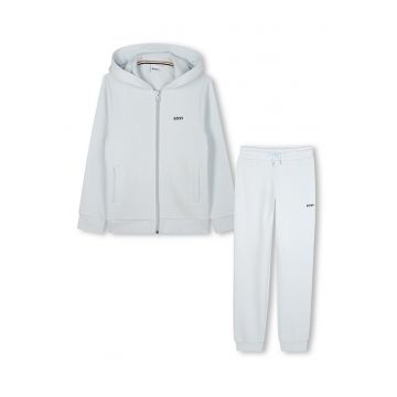 Trening cu detalii logo si fermoar - Albastru glaciar