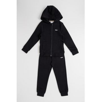 Trening cu detalii logo si fermoar - Negru