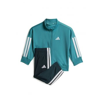 Trening cu fermoar Essentials Climacool - Alb/Verde inchis/Verde persan