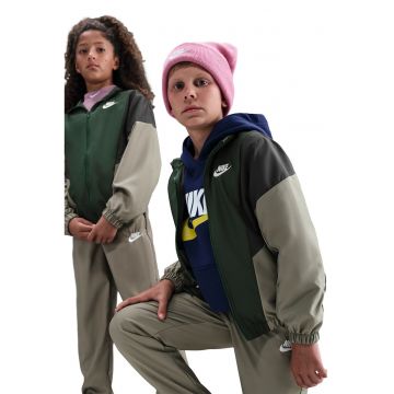 Trening cu fermoar Sportswear - Maro taupe deschis/Grej