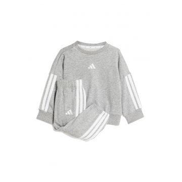 Trening din amestec de bumbac cu decolteu la baza gatului - Alb/Gri melange