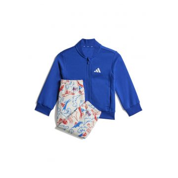 Trening din amestec de bumbac cu imprimeu - Alb/Albastru royal