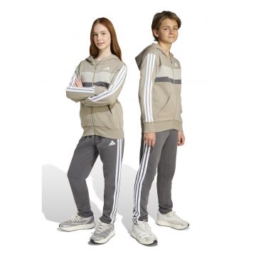 Trening din amestec de bumbac cu model logo - Grej/Gri inchis