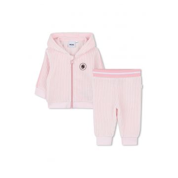 Trening striat cu fermoar - Roz deschis