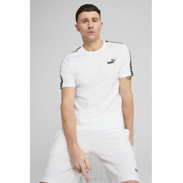 Tricou cu decolteu la baza gatului si detalii logo