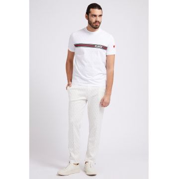 Tricou cu imprimeu logo - pentru fitness - Rosu/Negru/Alb optic