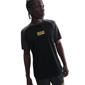 Tricou cu maneci raglan pentru alergare M City - Negru/Gri antracit